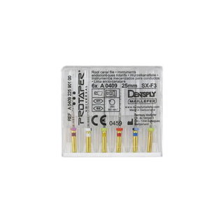 Limas manuales SX-F3 de Dentsply Maillefer 1 paquete (6 piezas)