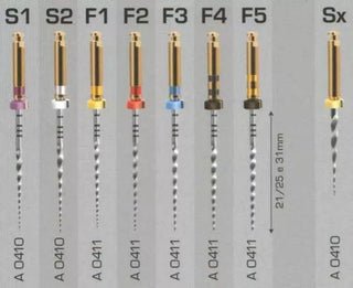 Limas manuales SX-F3 de Dentsply Maillefer 1 paquete (6 piezas)