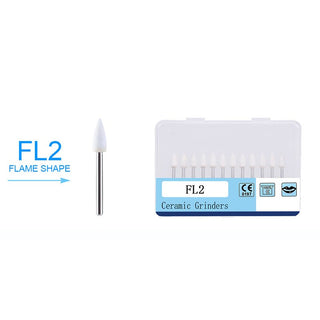 Dental Round White Stone Polishing FG Burs(12 Pcs/Box)